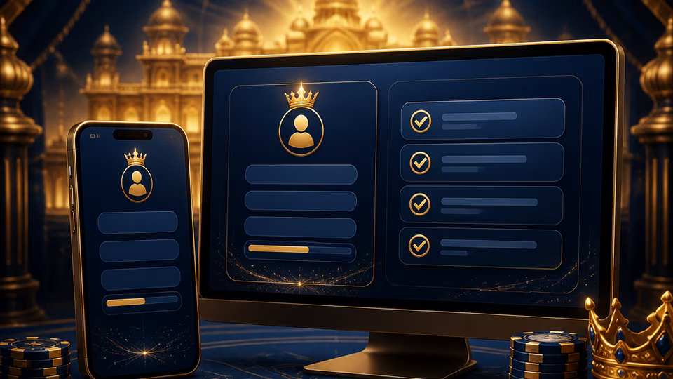 Lucky Emperor account registration on desktop and mobile